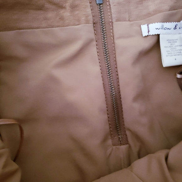 Willow and Clay Tan Leather Shorts - Picture 9 of 10